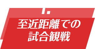POINT 01 至近距離での試合観戦