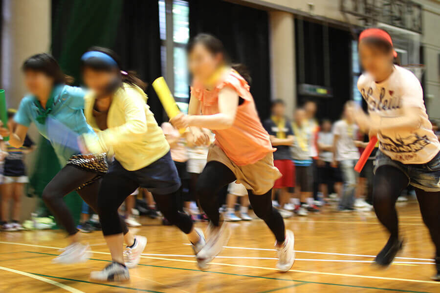 最後はやっぱりこれ！バトンリレー！最後の追い抜きなど白熱な戦いに会場は一気にアツくなりました！