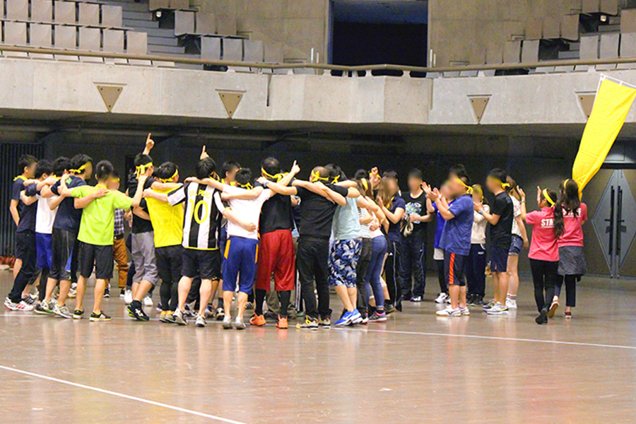 最終種目前にみんなで円陣を組んで 気合いを入れ直します！