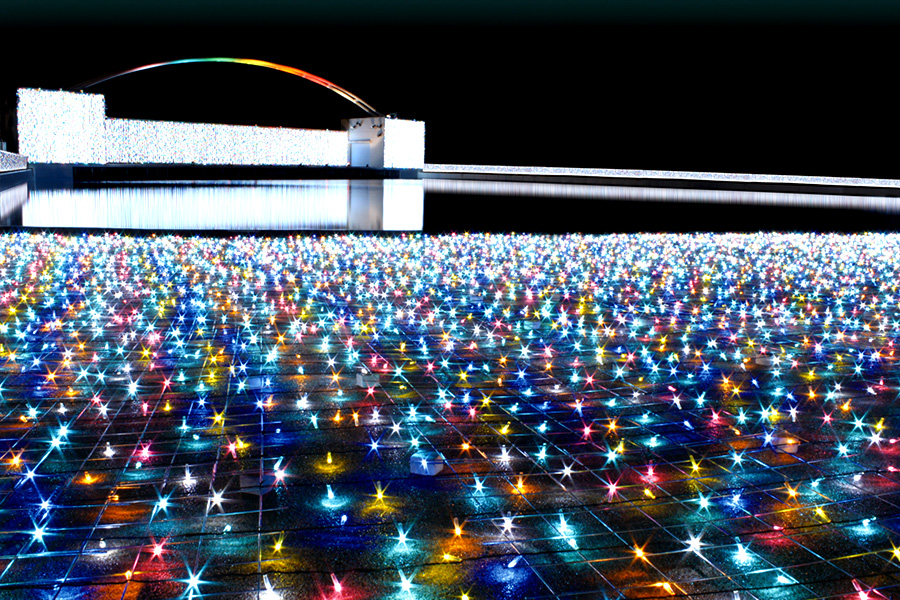 開催翌日が最後のジュエルミネーションは、素敵な夜を演出していました♪