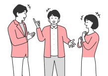 婚活パーティー・街コンに参加してグループで話す男女