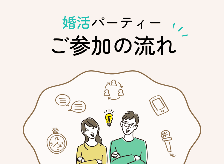 婚活パーティーご参加の流れ
