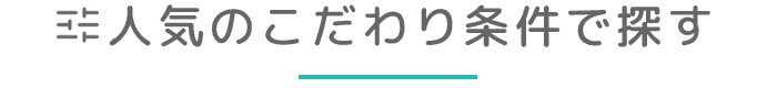 人気のこだわり条件で探す